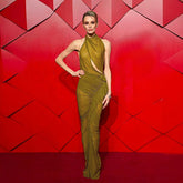 Irregular Asymmetric Design Pleated Lace up Backless Dress