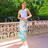 Dress Street Colorful Personality Floral Sleeveless Slim Fit Dress