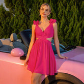 Dress Hollow Out Cutout Lace Sling Slim Fit Backless Short Dress