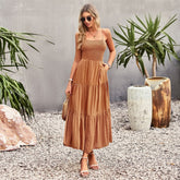 Solid Color Dress Elegant Dress Maxi Dress