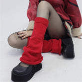 Knit Flared Wide Leg Christmas Leg Warmers