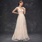 Champagne Tube Top Dress Maxi Dress Slim Fit Super Fairy Slimming Evening Dress Party Cocktail Dress
