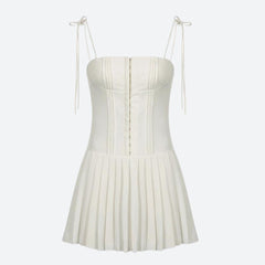 Pleated Corset Mini Dress