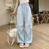 Parachute High Waist Drawstring Wide Leg Pant pant-250223