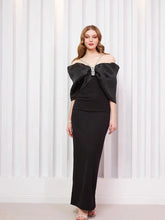 Sexy Off Shoulder Diamond Straps Bandage Black Pleated Shiny Celebrity Christmas Party Dress / Xs