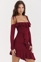Eleanora Ruched Stylish Mini Dress