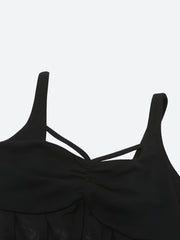 Sheer Bodice Mini Dress