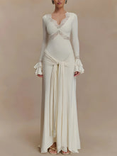 Tie Front Draped Maxi Dress