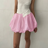 Lantern Puffball Elastic Skirt Pink / S skirts-250223