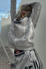 Dark Graphic Loose Fit Hip-Hop Sweatshirt