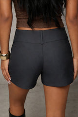 High Waist Stretch Tailored Slim Fit Shorts