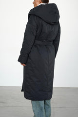 Solid Color Long Cotton Coat