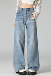 Vintage Crease Distressed Wide Jean