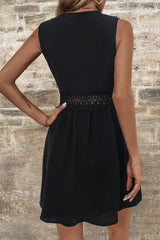 Patchwork Lace Short A-Line Boho Dress