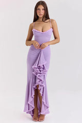 Stretch Mesh V-Neck Cami Midi Dress