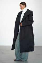 Solid Color Long Cotton Coat