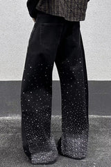 Rhinestone Star Wide Leg Jean