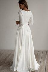 Three Quarter Sleeve Pocket Formal Dress
