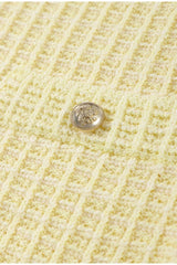 Knitted Tweed Backless Mini Dress