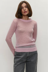 Lightweight Sheer Crew Neck Sweater