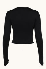 Rhinestone Butterfly Long Sleeve Tee