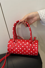 Unique Polka Dot Large Capacity Cylinder Crossbody Bag