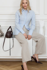 Cotton Ruched Fitted Blouse