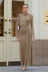 Elegant Waist Slim Maxi Dress