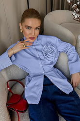 Slim Fit Long Sleeve Blouse