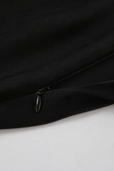 V Neck Tie Front Satin Top Maxi Skirt Set