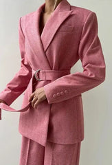 Corset Vest Blazer Trouser Three Piece Set