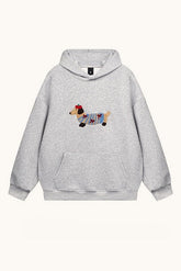 Dachshund Embroidered Pullover Hoodie