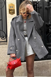Loose Fit Mid-Length Wool Coat
