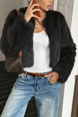 Casual Solid Knit Coat