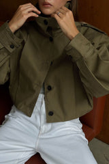 High Neck Long Sleeve Jacket