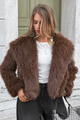 Casual Solid Plush Coat