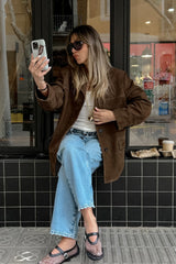 Relaxed Single Breasted Longline Blazer