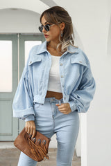 Button Up Corduroy Short Jacket