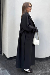 Loose Fit Long Wool Coat
