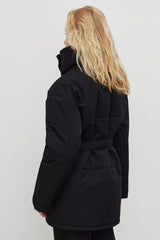 Asymmetrical Belted Cotton Coat