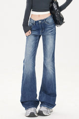Washed Whisker Slim Straight Jean