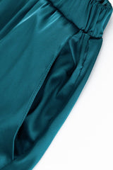 Satin Flowy Office Two Piece Pants Set