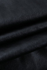 Short PU Leather Zip Jacket