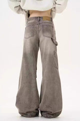 Loose Fit Distressed Floor Length Jean