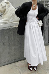 Knit U-Neck Maxi Dress