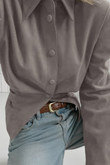 Vintage Suede Lapel Jacket