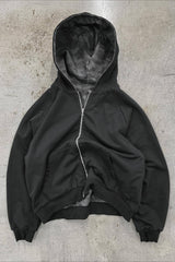 Reversible Leopard Lined Zip Up Hoodie