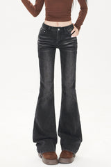 Washed Whisker Slim Straight Jean
