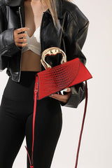 Crocodile Pattern PU Chic Tote Shoulder Crossbody Bag