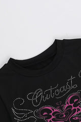 Rhinestone Butterfly Long Sleeve Tee